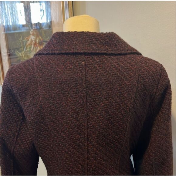 INC | INTERNATIONAL CONCEPTS | burgundy tweed jacket S - Picture 4 of 11